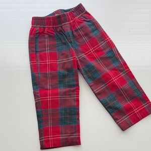 Beaufort Bonnet Boys Plaid Red with Green and Blue Pants. 18-24 months